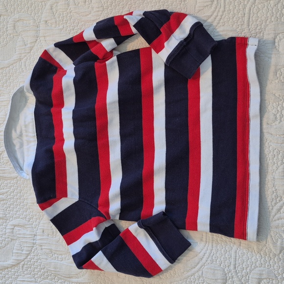 Janie and Jack boys 18 - 24 months blue, red, white long sleeve polo shirt VGUC - Picture 4 of 5